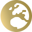 Globe centered on the EU