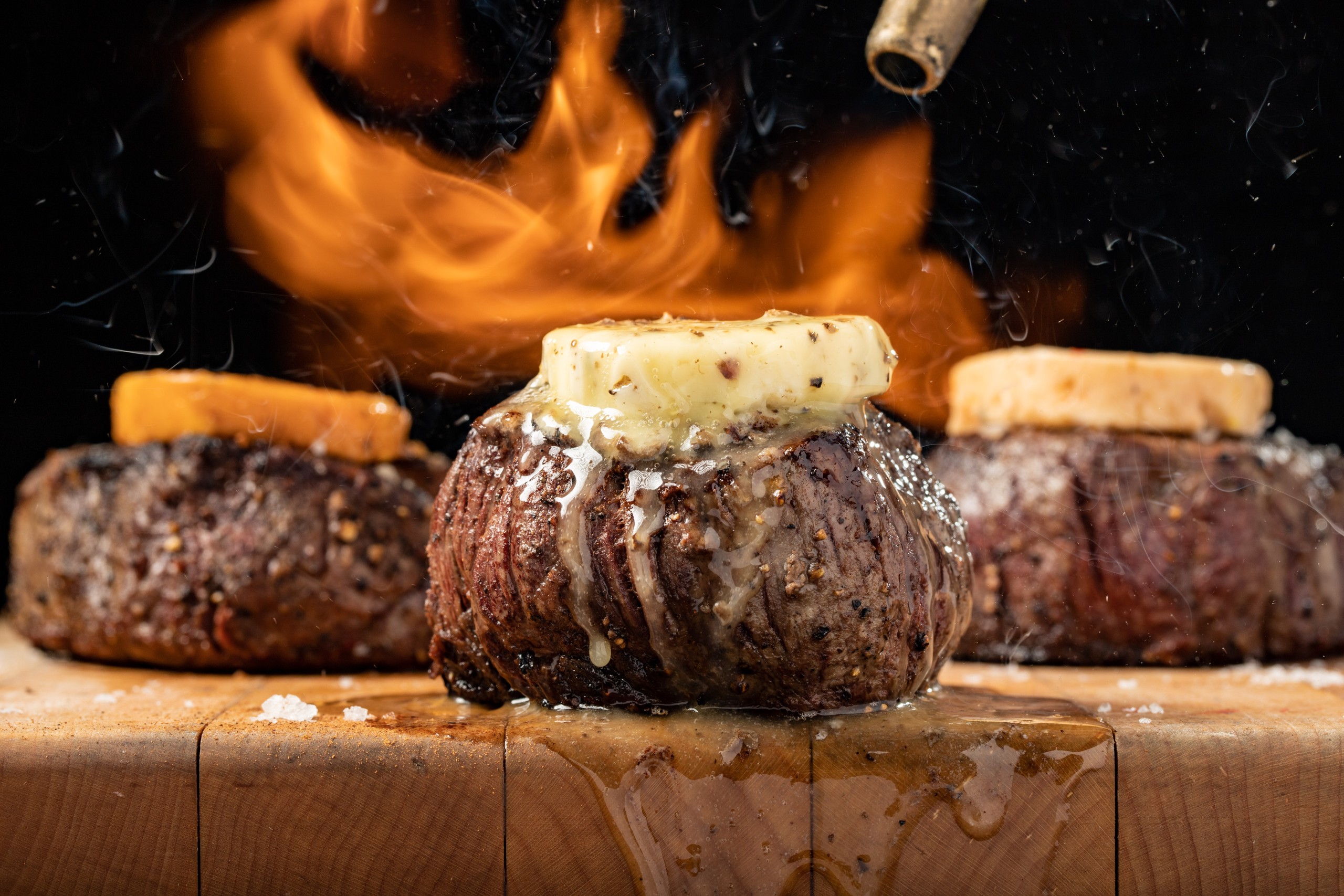 Butter melting on top of a Filet
