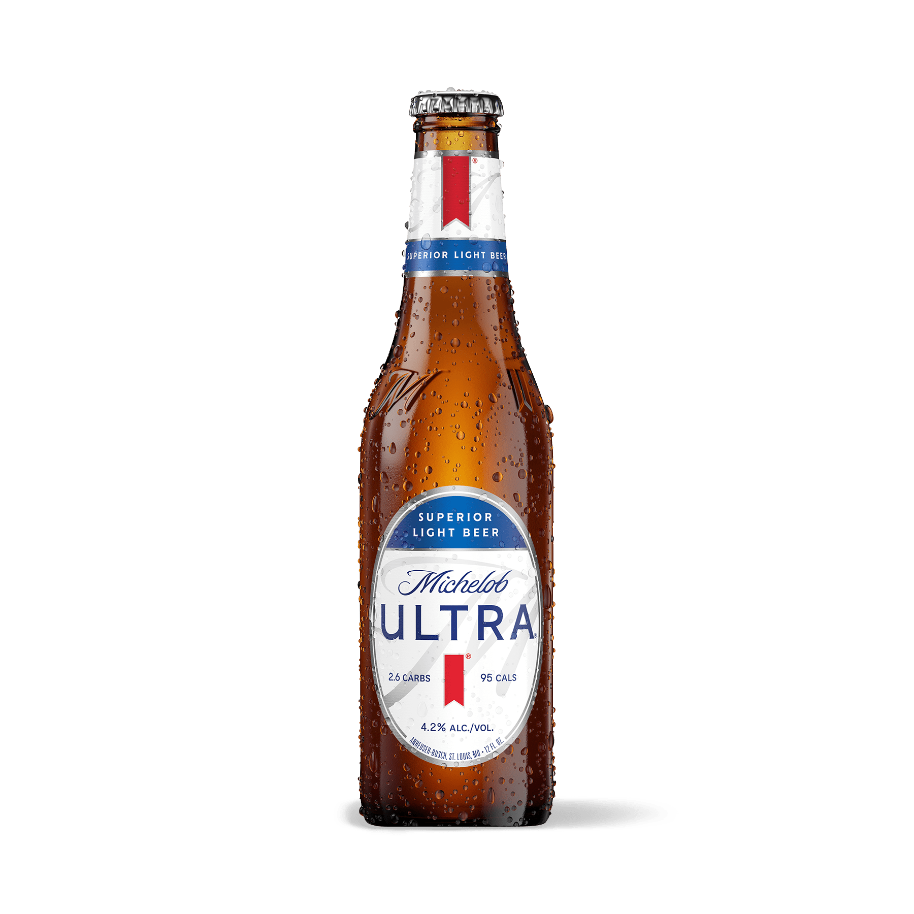 Michelob Ultra bottle of beer.